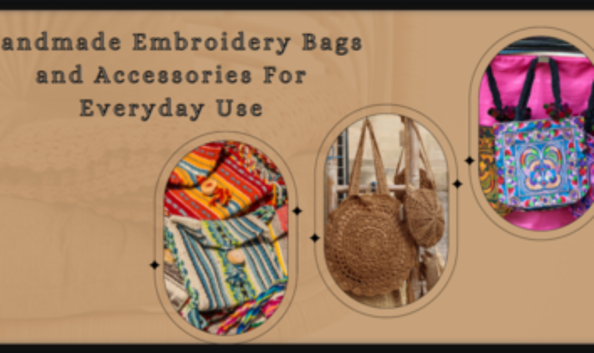 Handmade Embroidery Bags and Accessories For Daily Use